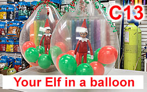 Elf on a Shelf in a Balloon in London Ontario